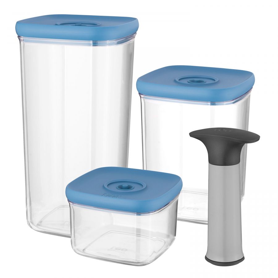 4-pc set vacuum food containers - Leo